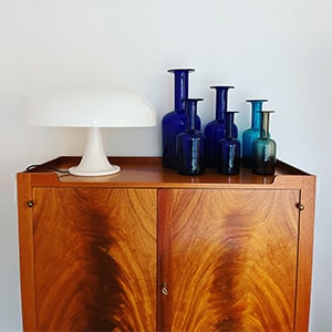 Josef Frank cabinet and Otto Bauer vases
